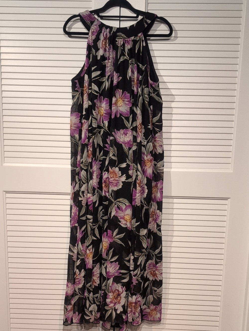 Enfocus Studio Black Maxi Dress Floral Print - Picture 2 of 9